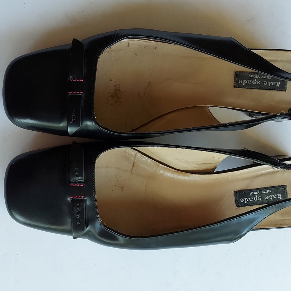 Kate Spade  New York Black leather slingbacks   size 7B